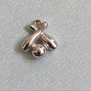 Sterling Silver Bowling Charm for Necklace or Bracelet 2 pins and Bowling Ball